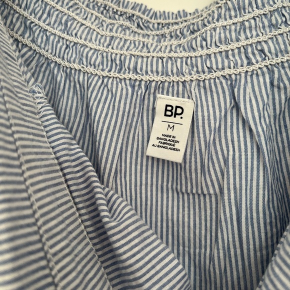 SOLD Nordstrom BP 100% Cotton Off-shoulder striped shirt - Picture 4 of 5